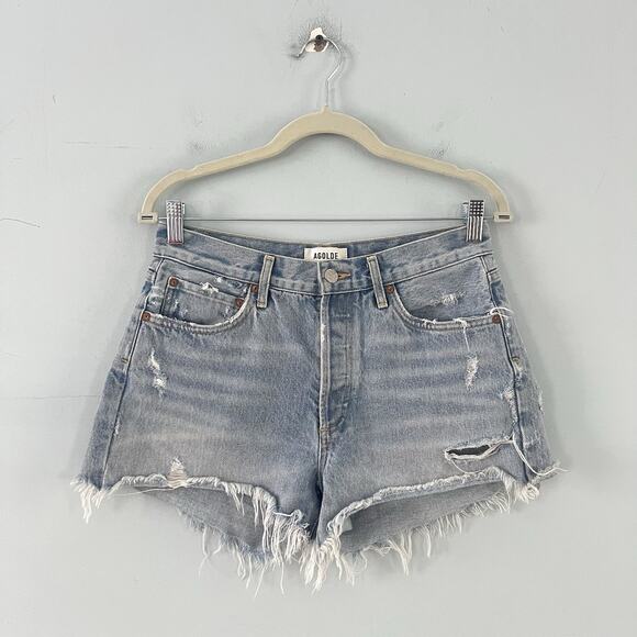 Agolde Pants - Agolde Parker Vintage Cut Off Light Wash Denim Jean Shorts